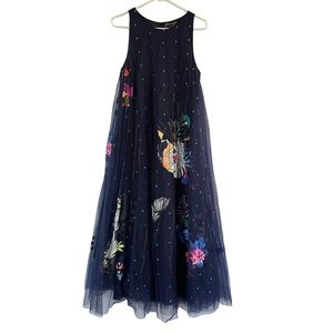 Geisha Designs by Anthropologie Maxi Dress in Navy Size 10 / M